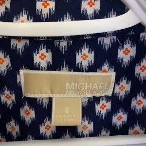 Michael Kors Navy and Orange Floral Dress